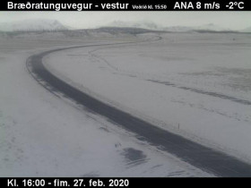 Náhledový obrázek webkamery Bræðratungu Route 359 - západ