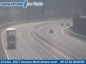 Náhledový obrázek webkamery Ancona - Traffic A14 - KM 224,6