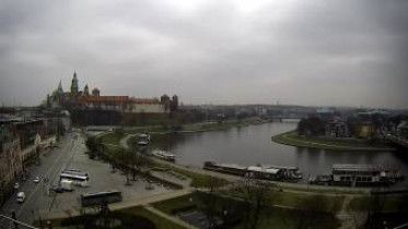Náhledový obrázek webkamery Krakov - Wawel a řeka Visla