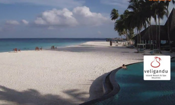 Náhledový obrázek webkamery Maledivy - Veligandu Island Resort