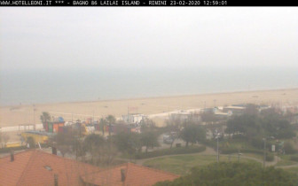 Náhledový obrázek webkamery Rimini - Pláž u hotelu Plaza