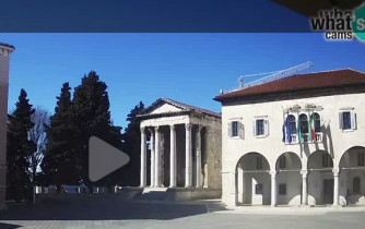 Náhledový obrázek webkamery Pula - Fórum a Augustův chrám